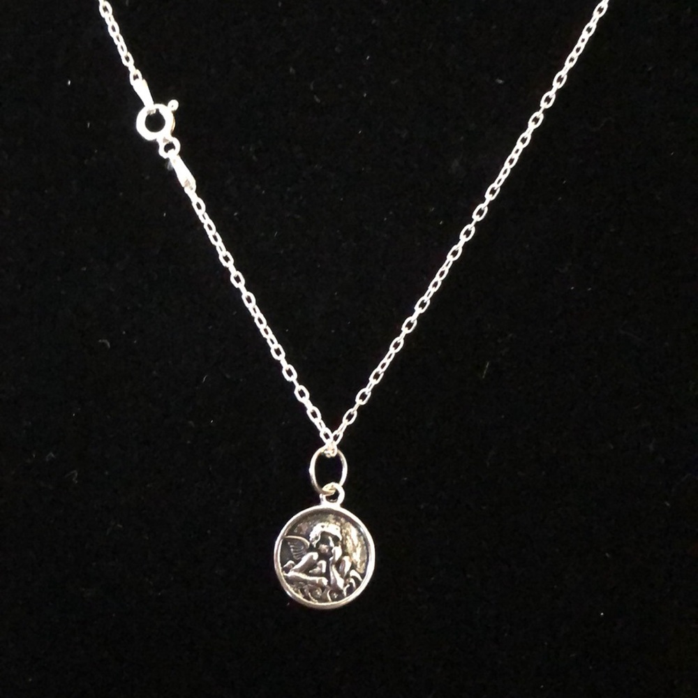 Silver Angel Nexklace